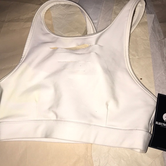 NWT Electric Yoga Slash Laser Cut Sports Bra XS IV - Picture 4 of 8
